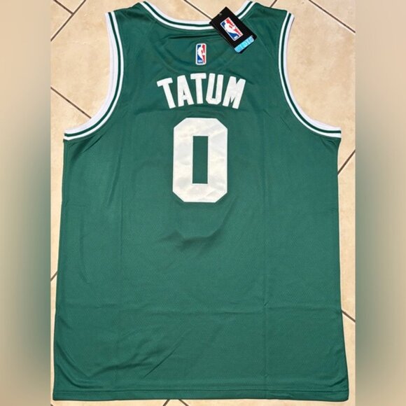 Boston Celtics Jayson Christopher Tatum Jr. # 0 Jersey Green/White , Unisex - Picture 12 of 12